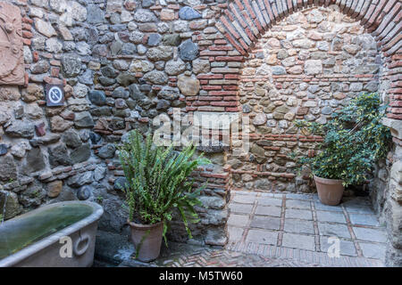 Historisches Monument, La Alcazaba, palastartigen Befestigungsanlage. Malaga, Spanien. Stockfoto