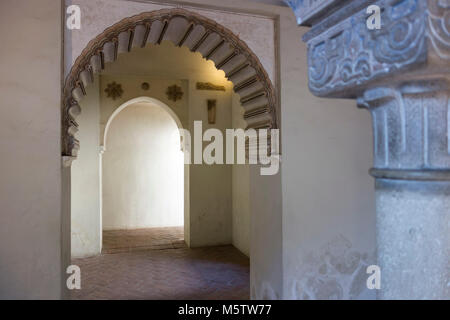 Historisches Monument, La Alcazaba, palastartigen Befestigungsanlage. Malaga, Spanien. Stockfoto