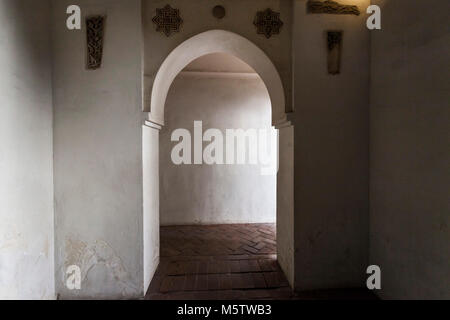 Historisches Monument, La Alcazaba, palastartigen Befestigungsanlage. Malaga, Spanien. Stockfoto