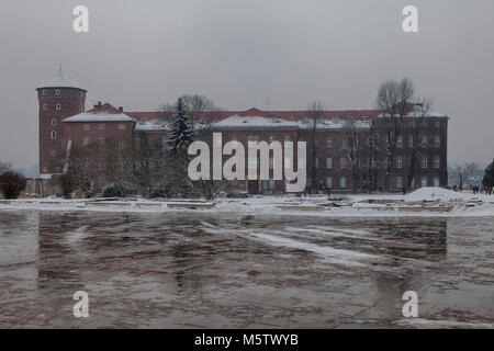 Krakau, Polen - 12. Februar 2018 Auf Wawel Wawel Hill Stockfoto