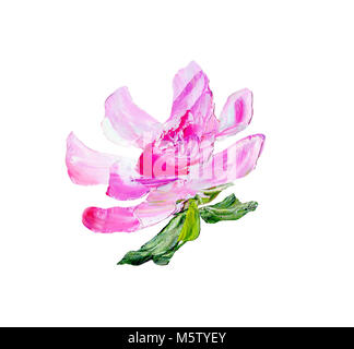 Von Hand bemalt modern Lila Blume Stockfoto