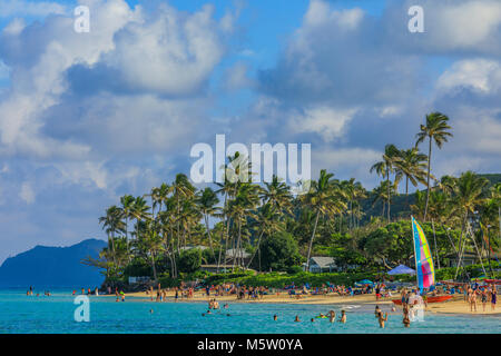 Hawaiian Beach auf der Insel Oahu, Hawaii, USA Stockfoto