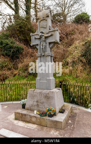 Denkmal am Straßenrand Beal na Blath, County Cork, Irland zu Michal Collins Ermordung in den Hinterhalt 1922 Mark. Stockfoto