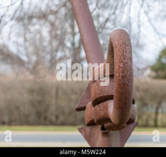 Detail Bild eines großen Rostiger Anker Stockfoto