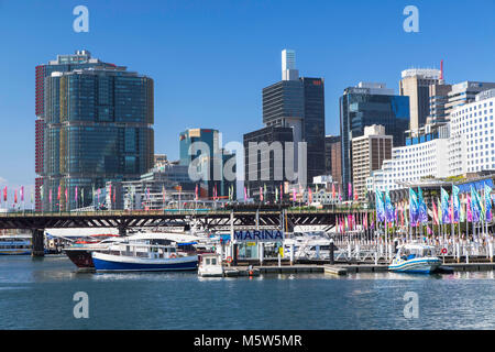 Barangaroo und Darling Harbour, Sydney, New South Wales, Australien Stockfoto