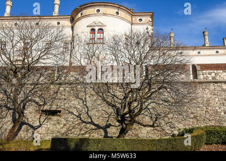 Die majestätischen Schloß Buonconsiglio im Herzen der Stadt Trient Türme in Trentino Alto Adige, Italien. Die Burg ist der wichtigste säkulare Stockfoto