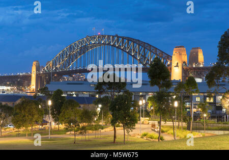 Sydney Harbour Bridge von barangaroo finden, Sydney, New South Wales, Australien Stockfoto