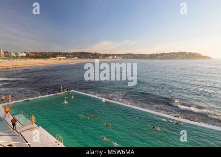 Bondi schwimmen Eisberge Pool, Bondi Beach, Sydney, New South Wales, Australien Stockfoto