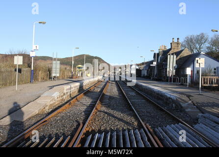 Rogart Bahnhof Schottland März 2012 Stockfoto