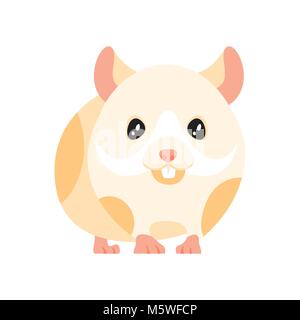 Vektor Cartoon Stil Abbildung: home Tier-PET-Hamster. Auf weissem Hintergrund. Stock Vektor