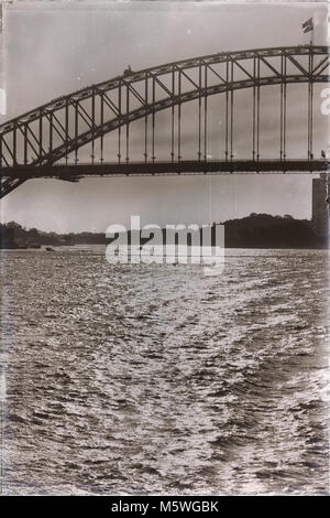In Australien die Bucht von Sydney und die Brücke im Sunrise Stockfoto