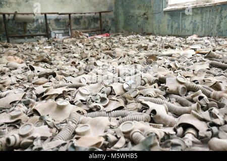 Gasmaske Depot in pripyat Stockfoto