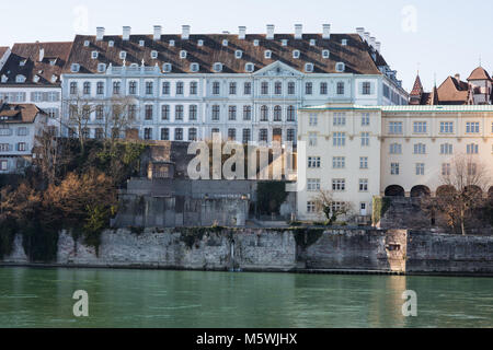 Basel, Schweiz sehr kalten und klaren Tag Stockfoto