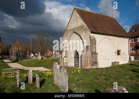 Alte St. Peter Kirche, Stockbridge, nr Salisbury, Hampshire, England Stockfoto