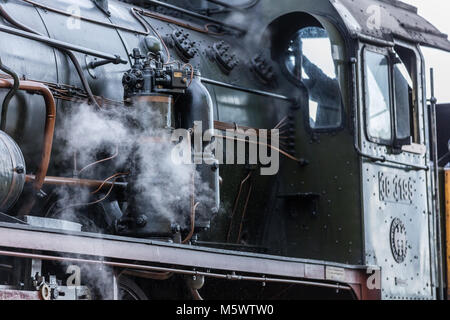 Dampf-Lokomotive-details Stockfoto
