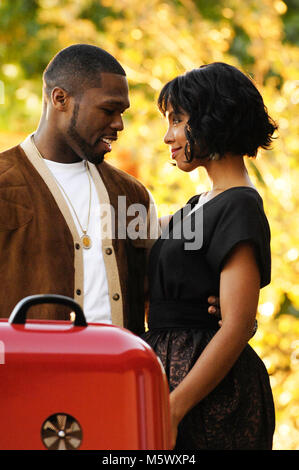 Curtis '50 Cent' Jackson und Kelly Rowland schießen 50 Cent Musik Video "Baby von Mir' von Chris Robinson am 17. Oktober 2009 in Los Angeles geleitet. Stockfoto