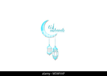 Eid-Ul-Adha auf Mond und Licht für die Muslimische Gemeinschaft Festival feiern Stockfoto