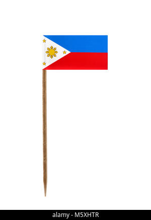 Zahn pick Wit eine kleine Papiertüte Flagge der Philippinen Stockfoto
