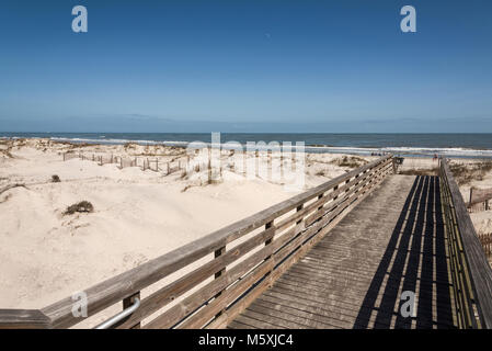 Die großen Dünen auf Jekyll Island Georgia Stockfoto