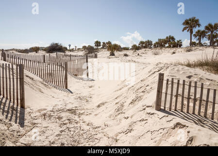 Die großen Dünen auf Jekyll Island Georgia Stockfoto