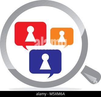 Suche Soziale Sicherheit Stock Vektor