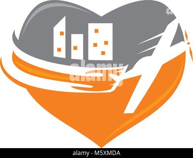 Reisen Liebhaber Logo Design Template Vector Stock Vektor