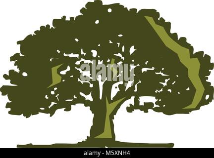 Eiche Baum Vektor Stock Vektor