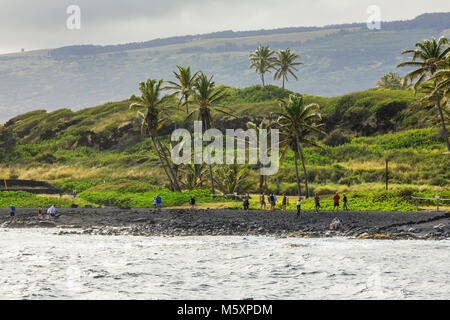 Schwarzer Sand State Park auf dem Hana, Maui, Hawaii, USA Stockfoto