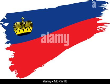 Liechtenstein Flagge, Vektor, Abbildung Stock Vektor