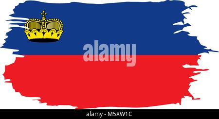 Liechtenstein Flagge, Vektor, Abbildung Stock Vektor