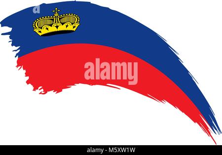 Liechtenstein Flagge, Vektor, Abbildung Stock Vektor