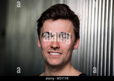 Der Oxford Claas Mertens Während des Boat Race Crew Ankündigung und in den Medien Tag im City Hall, London wiegen. PRESS ASSOCIATION Foto. Bild Datum: Montag, 26. Februar 2018. Photo Credit: John Walton/PA-Kabel Stockfoto