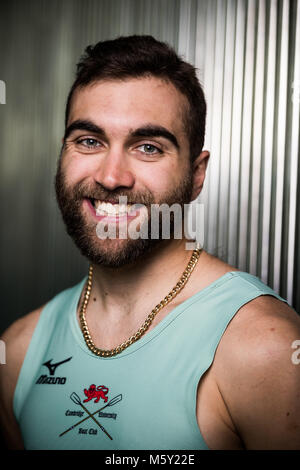 Von Cambridge Dara Alizadeh Während des Boat Race Crew Ankündigung und in den Medien Tag im City Hall, London wiegen. PRESS ASSOCIATION Foto. Bild Datum: Montag, 26. Februar 2018. Photo Credit: John Walton/PA-Kabel Stockfoto