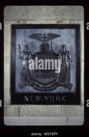 New York: 160-ft. Spender: Staat New York Termine: 1851/1887 Original Material: Speckstein Maße: 3" 9x3" 4 Bildhauer/Carver: E.Palmer, Albany ursprünglichen Inschrift: New York [Abbr.] Stockfoto