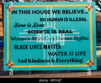 Humanitäre, ethische signage Stockfoto