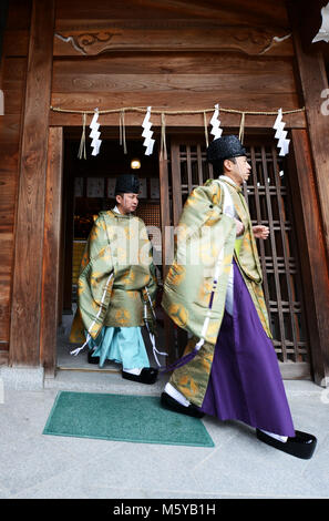 Die bunten Kushida Heiligtum in Hakata, Fukuoka, Japan. Stockfoto