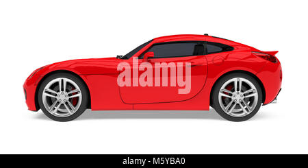 Red Sport Auto isoliert Stockfoto