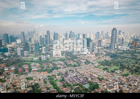 Jakarta, Indonesien, drone Foto Stockfoto