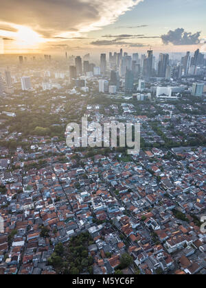 Jakarta, Indonesien, drone Foto Stockfoto