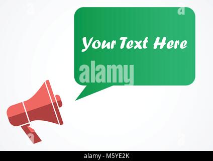 Ankündigung Ausrüstung mit Objekt zur Beschreibung Stock Vektor