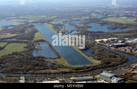 Luftaufnahme von Holme Pierrepont National Watersports Centre, Nottingham, Großbritannien Stockfoto