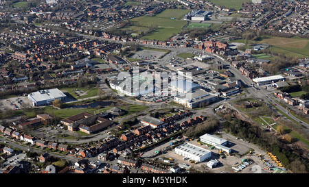 Luftaufnahme von Winsford Stadtzentrum, Cheshire, Großbritannien Stockfoto