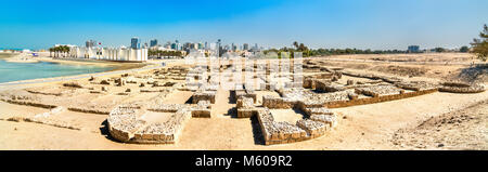 Antike Ruinen in Bahrain Fort. Weltkulturerbe der UNESCO Stockfoto