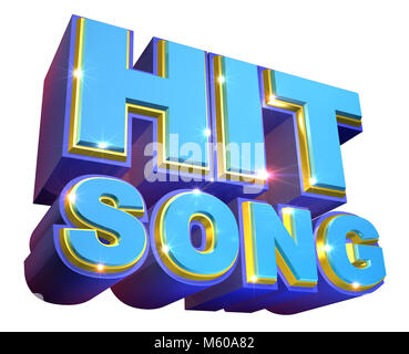 Blue Song Logo - 3D-Darstellung Stockfoto