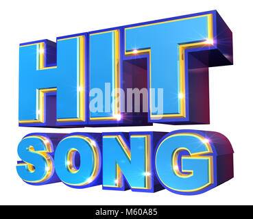 Blue Song Logo - 3D-Darstellung Stockfoto