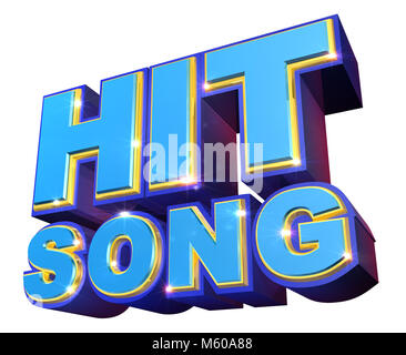 Blue Song Logo - 3D-Darstellung Stockfoto