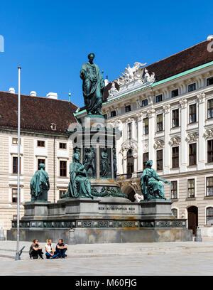 Denkmal für Franz II., den letzten Kaiser des Heiligen Römischen Reiches, In der Burg, Hofburg, Wien, Wien, Österreich. Stockfoto