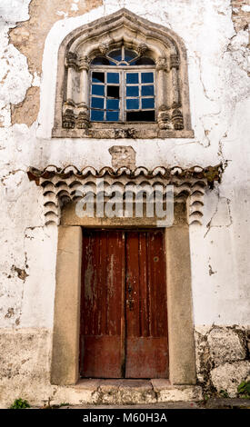 Alte Gebäude in die befestigte mittelalterliche Dorf von Ohrid in der Region Alentejo in Portugal Stockfoto