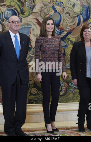 Madrid, Spanien. 27 Feb, 2018. Queen Letizia von Spanien besucht, um das Publikum auf eine Darstellung der Royal Academy of Engineering bei Zarzuela Palace. Credit: Jack Abuin/ZUMA Draht/Alamy leben Nachrichten Stockfoto