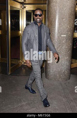 New York, NY, USA. 27 Feb, 2018. Sterling K. Braun, das in New York Live gesehen die Black Panther zu fördern und DIES IST UNS heraus und über für Celebrity Candids - DI, New York, NY 27. Februar 2018. Credit: Derek Sturm/Everett Collection/Alamy leben Nachrichten Stockfoto